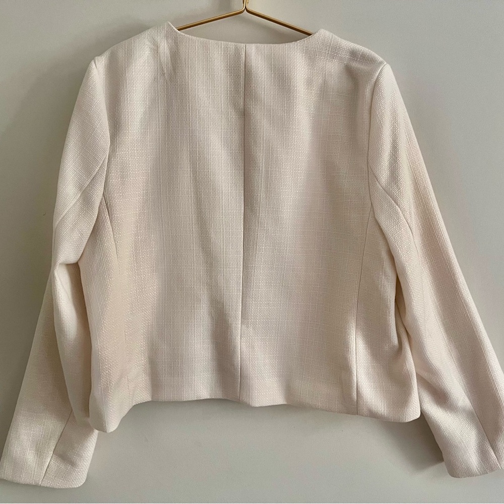 a new day Women's Cream Blazer with Gold Buttons Sz L - Picture 5 of 6